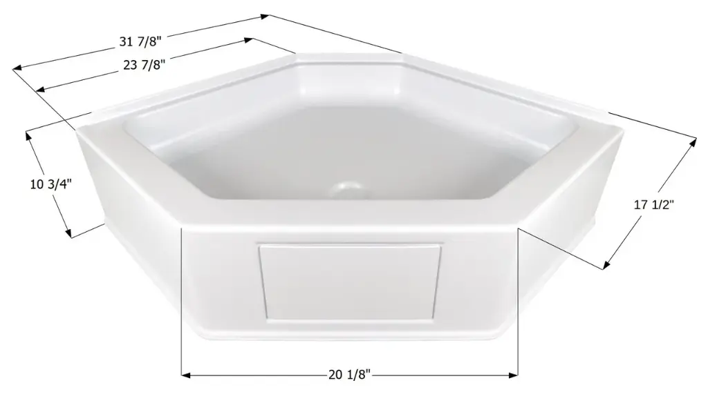 Neo Angle Shower Pan NSB3232