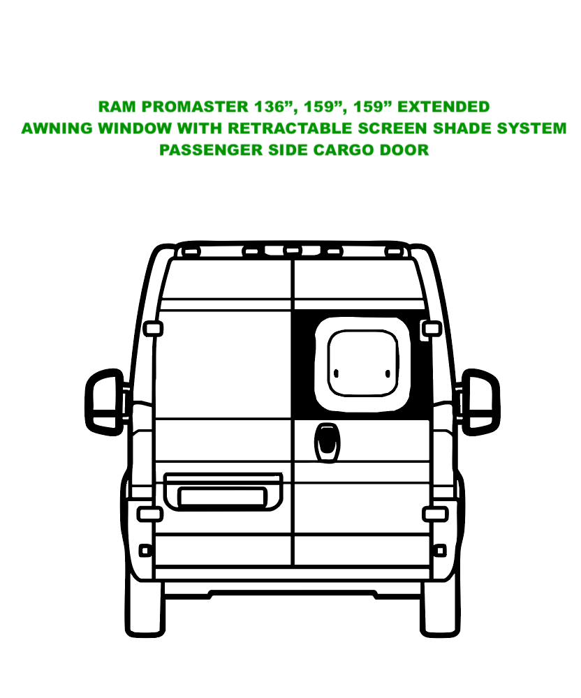Fenêtre d'auvent VWD Premium pour fourgon (RR314-AW)