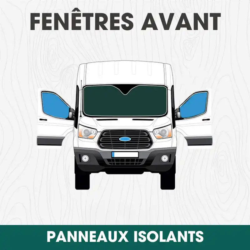 Panneaux isolants pour fenêtres avant Ford Transit