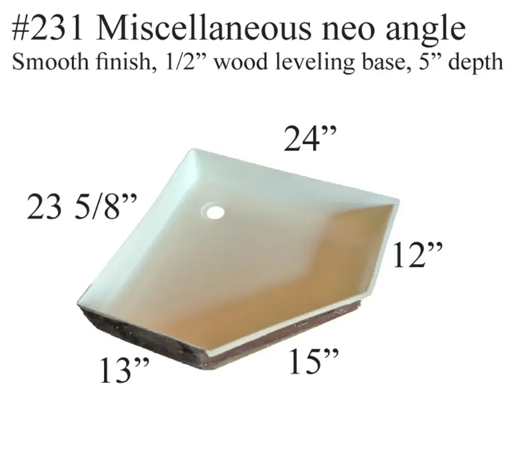#231 RV fiberglass shower pan