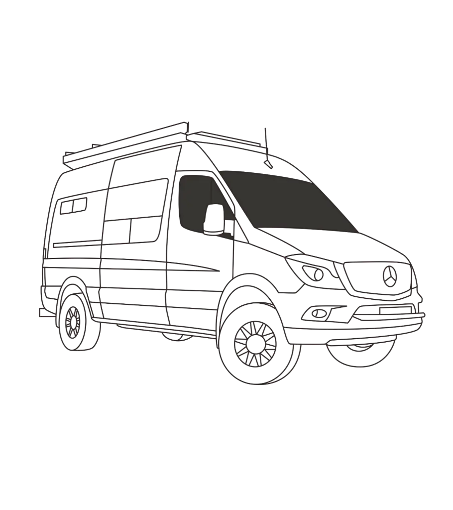 Ensemble de couvre-fenêtres isolants pour cabine avant Mercedes Sprinter (2007–2018)