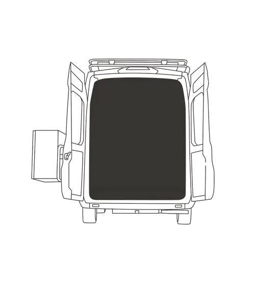 Partition isolée pour porte arrière Mercedes Sprinter (2019+ Toit Haut)
