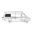 Cover : Side windows (row 3) Sprinter 170WB | Passenger side