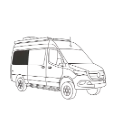Insulated Window Cover – Sprinter 144WB, Second Row Passenger Side