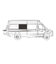 Insulated Window Cover – Sprinter 170WB, Second Row Passenger Side