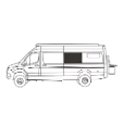 Cover : Side windows (row 2) Sprinter 170WB | Driver side