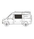 Couvre-vitre isolant pour fenêtre Crew – Ford Transit 2015+ toit moyen/haut