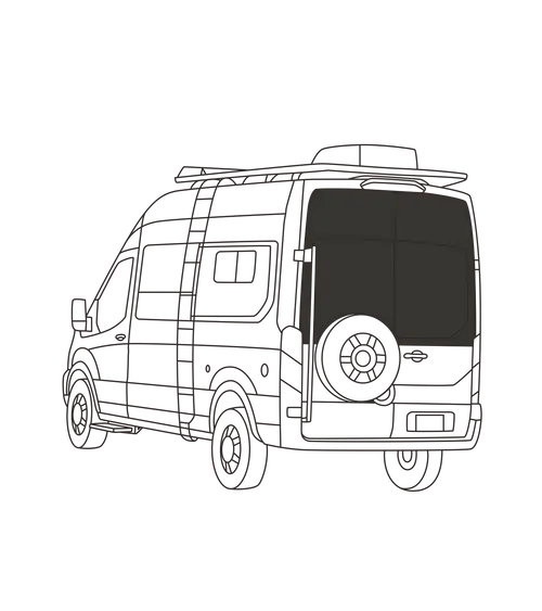 Panneaux isolants pour portes arrière – Ford Transit 2015+ toit moyen/haut