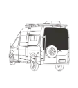 Panneaux isolants pour portes arrière – Ford Transit 2015+ toit moyen/haut