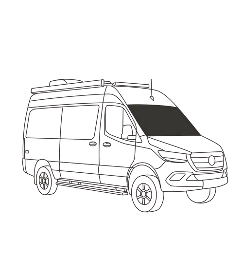 Couvre-fenêtre isolant pare-brise – Mercedes Sprinter 2025+