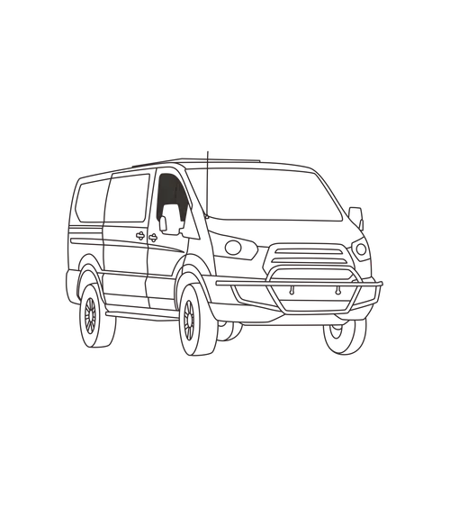 Couvre-vitres isolants pour portes avant – Ford Transit toit bas