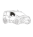 Transit Connect 2014+ Front Door Insulated Window Covers