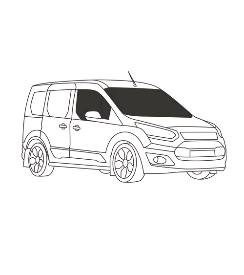 Rideaux isolants pour cabine avant – Ford Transit Connect 2014+