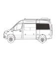 Side windows (row 2) Sprinter 144WB | Driver side
