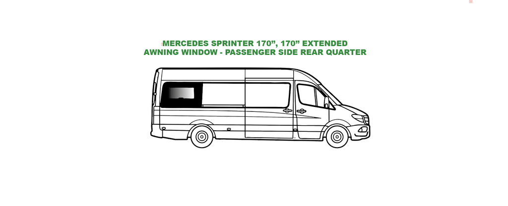Fenêtre VWD à auvent à manivelle (SR103-CA) pour Sprinter – Quart arrière côté passager
