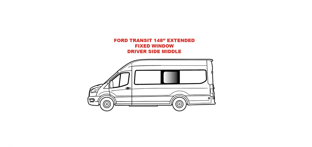 Vitre fixe - Côté conducteur milieu - FORD TRANSIT - (TL202-F)