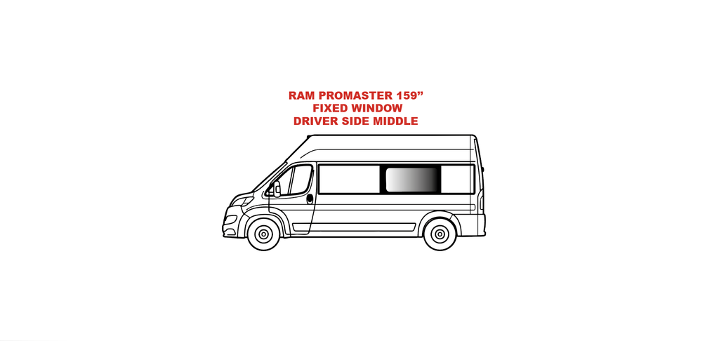 Vitre fixe - Côté conducteur milieu - RAM PROMASTER - (RL302-F)