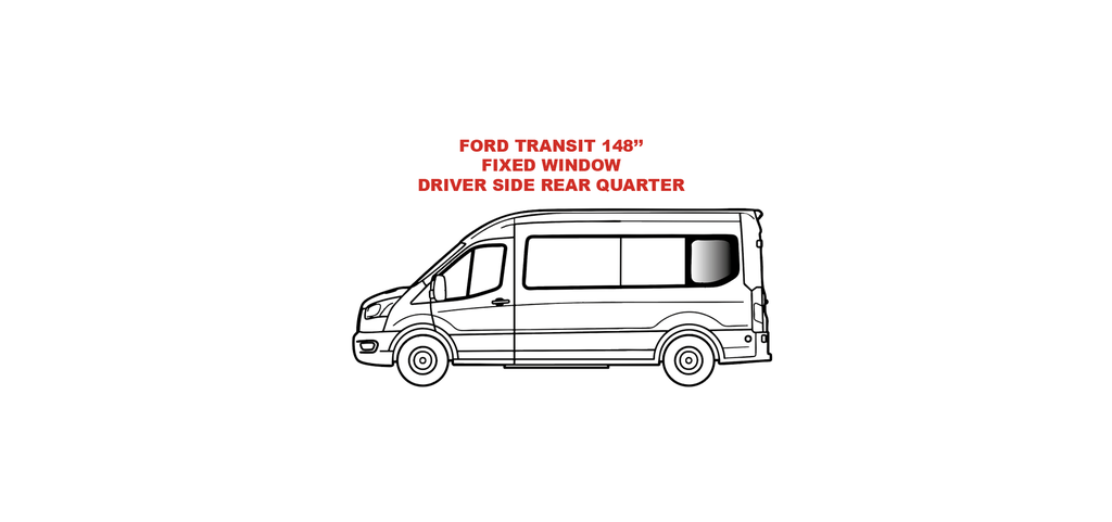 Fenêtre fixe - Quartier arrière côté conducteur - FORD TRANSIT - (TL204-F)