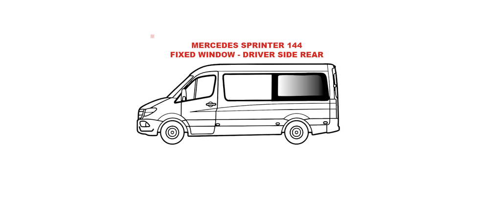 Vitre fixe – Quart arrière côté conducteur – MERCEDES SPRINTER 144 – (SL104-F)