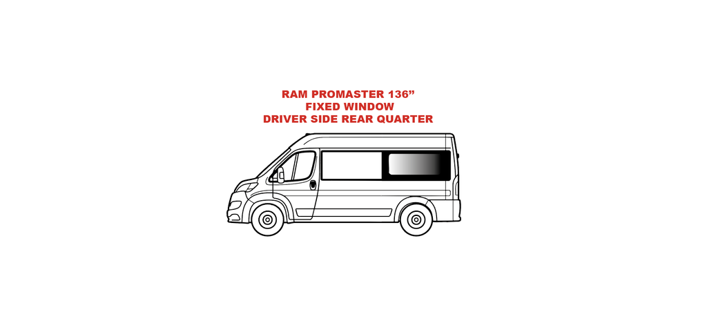 Fenêtre fixe - Quartier arrière côté conducteur - RAM PROMASTER - (RL305-F)