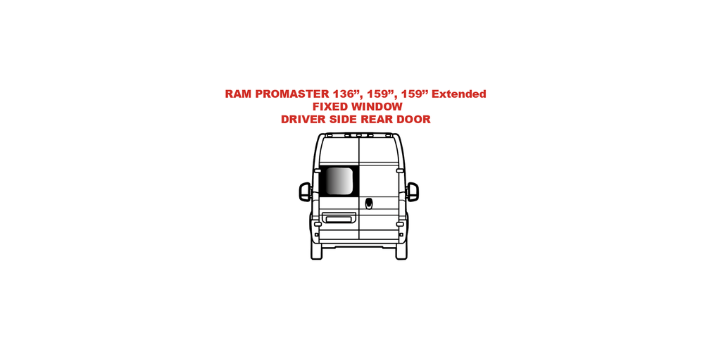 Vitre fixe - Côté conducteur porte arrière - RAM PROMASTER - (RL314-F)
