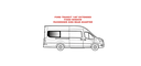 Fenêtre fixe de quart arrière – Côté passager – Ford Transit 148" allongé