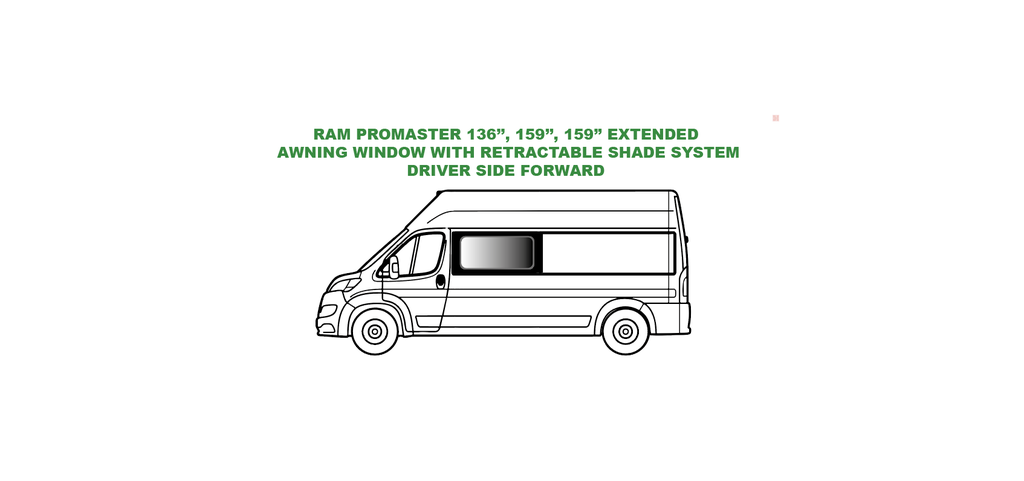 Premium Awning Window - Driver Side Forward - RAM PROMASTER - (RL301-AW)