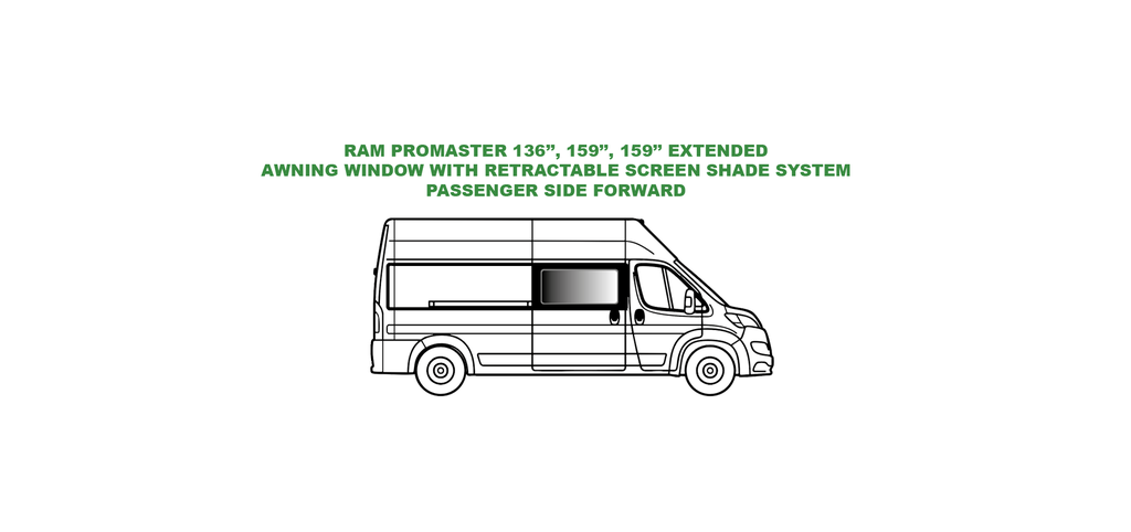 Premium Awning Window - Passenger Side Forward - RAM PROMASTER - (RR301-AW)