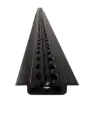 Flanged L Track For Campers - Anodized Matte Black 
