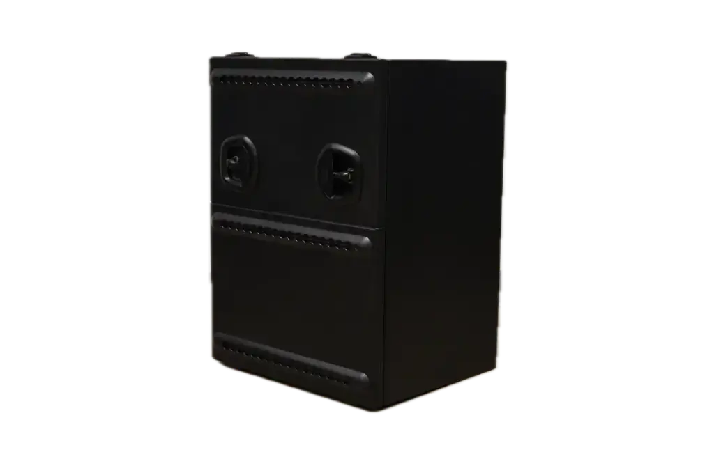 Coffre de rangement en aluminium à double porte