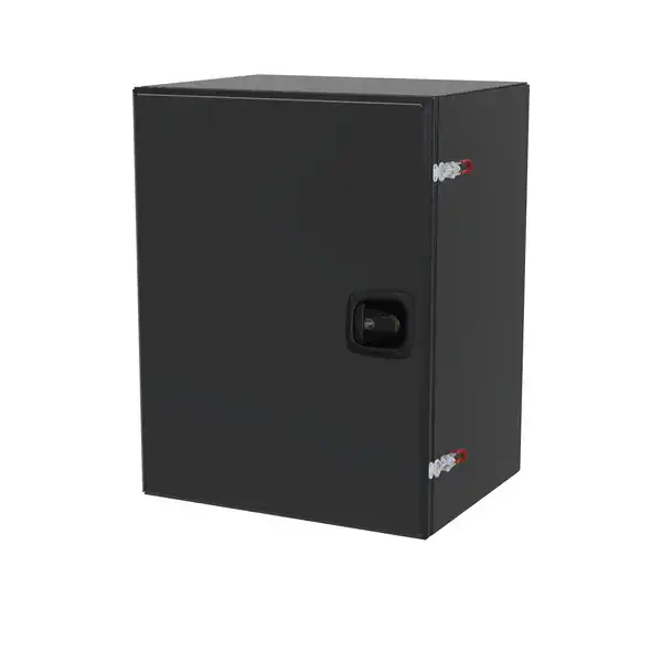 Coffre de rangement vertical en aluminium