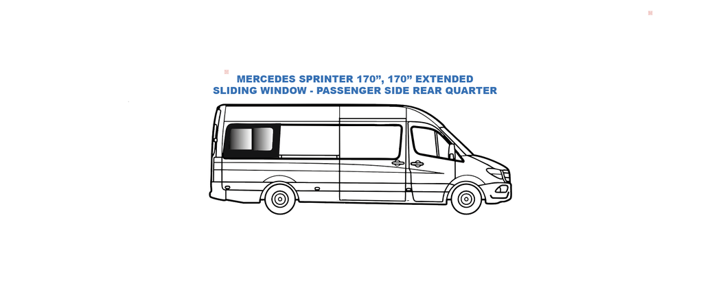 Fenêtre coulissante Sprinter 170"VWD SL – Quart arrière côté passager