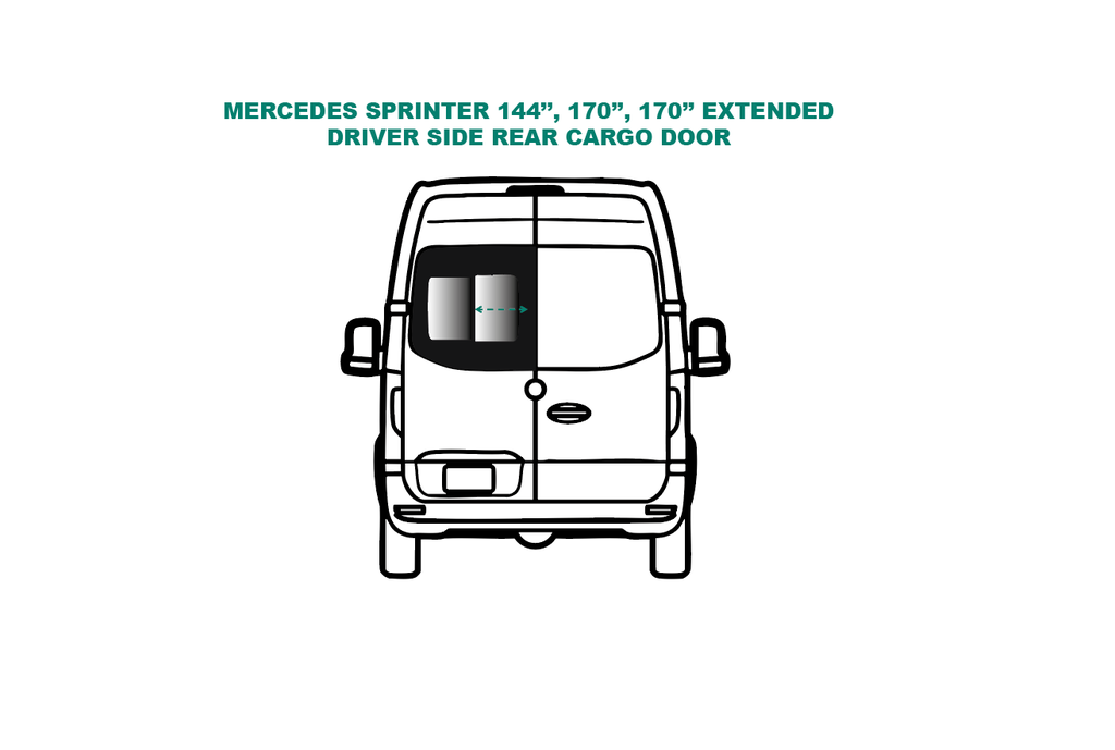 Fenêtre coulissante VWD SE-Series (SL119-SE) – Porte arrière côté conducteur pour Sprinter