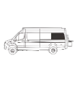 Cover : Side windows (row 3) Sprinter 170WB | Driver side
