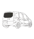 Ford Transit Connect 2014+ — Rear Door Window Insulated Covers (Set of 2)