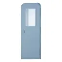 Right Hinge RV Radius Entry Door with Screen Door - Polar White 
